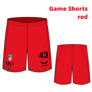Pirates Game Shorts - red