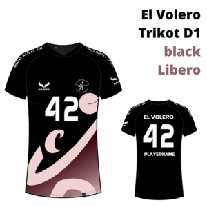 El Volero Trikot D1 - schwarz (Libero)