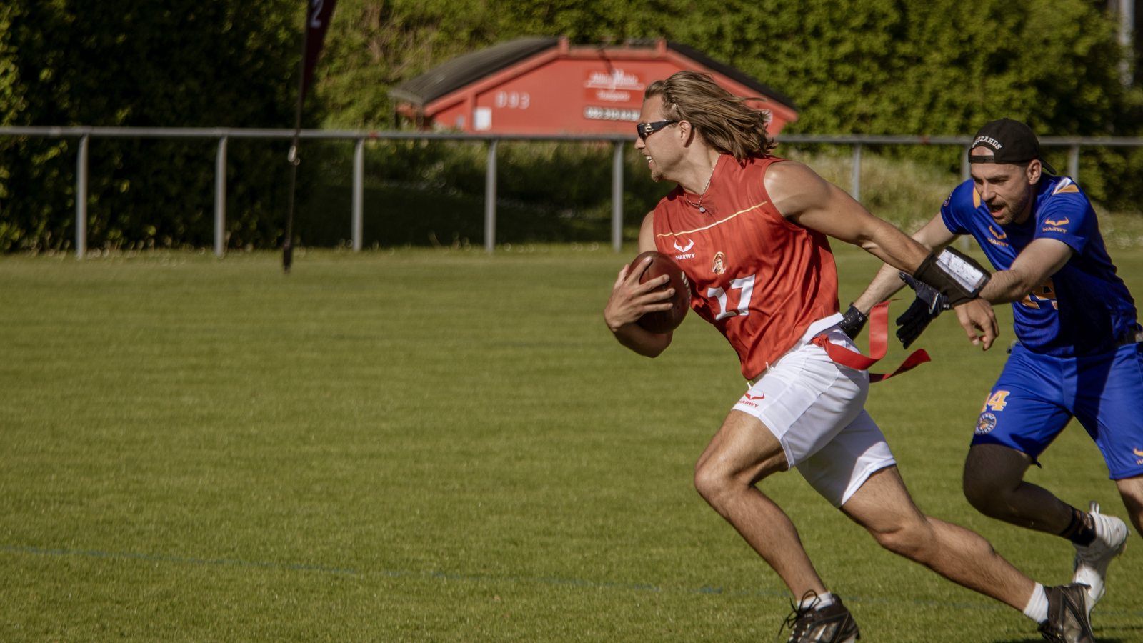Flagfootball-Trikots von HARWY: Baselland Pioneers gegen Aemme Buzzards am HARWY Bowl 2026